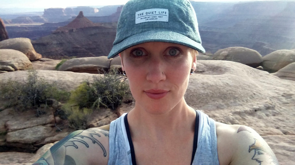 Heather Physioc Hiking at Dead Horse Point State Park in Utah