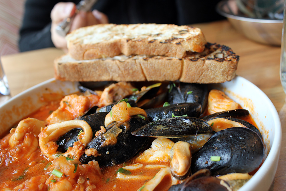 Cioppino Seafood Soup at Farmers Fishers Bakers Restaurant in Georgetown