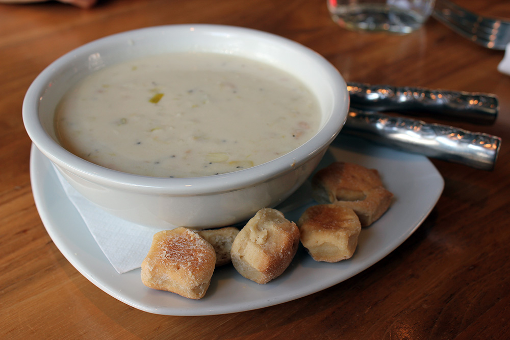 Clam Chowder at Farmers Fishers Bakers Restaurant in Georgetown