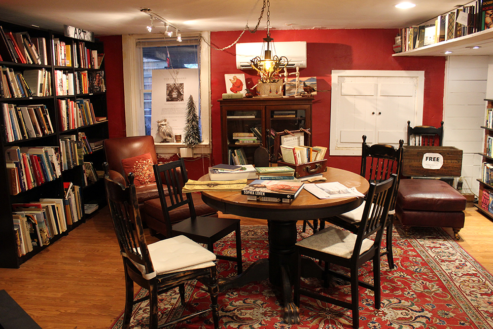 Downstairs at Old Fox Books in Annapolis