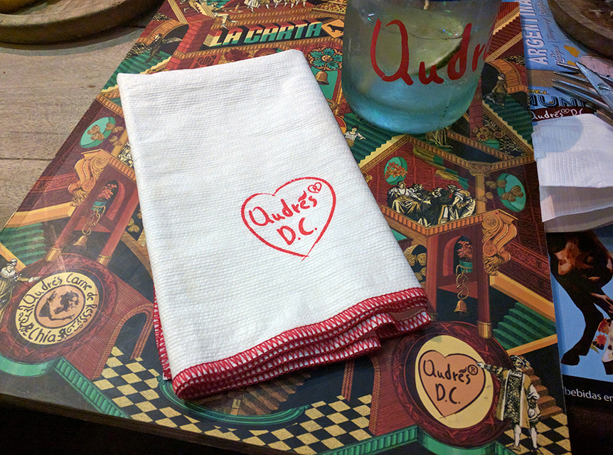 Cloth Napkin at Andres Carniceria DC in Bogotá, Colombia