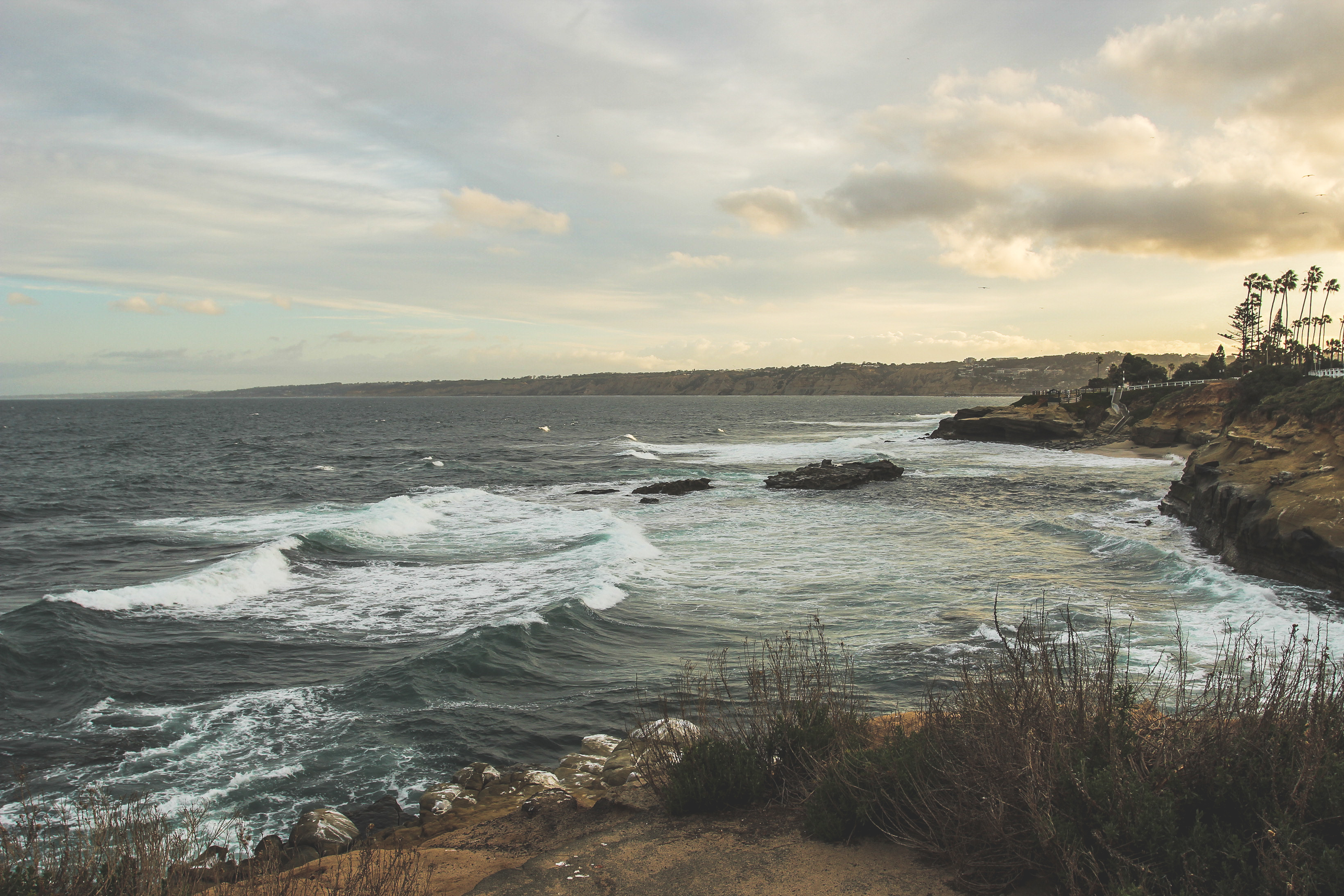 Sunrise at La Jolla Beach in San Diego