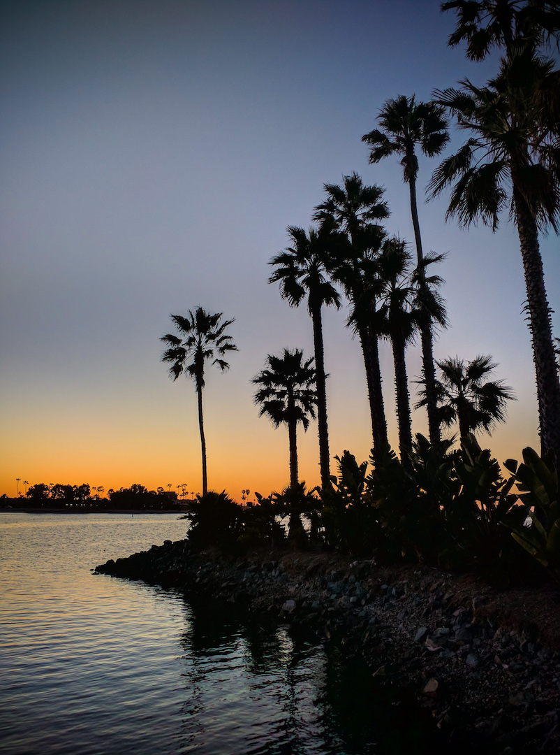 Sunset Over Mission Bay at Paradise Point in San Diego, CA