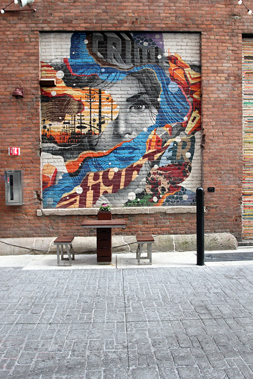 Mural in The Belt Alley in Detroit, MI