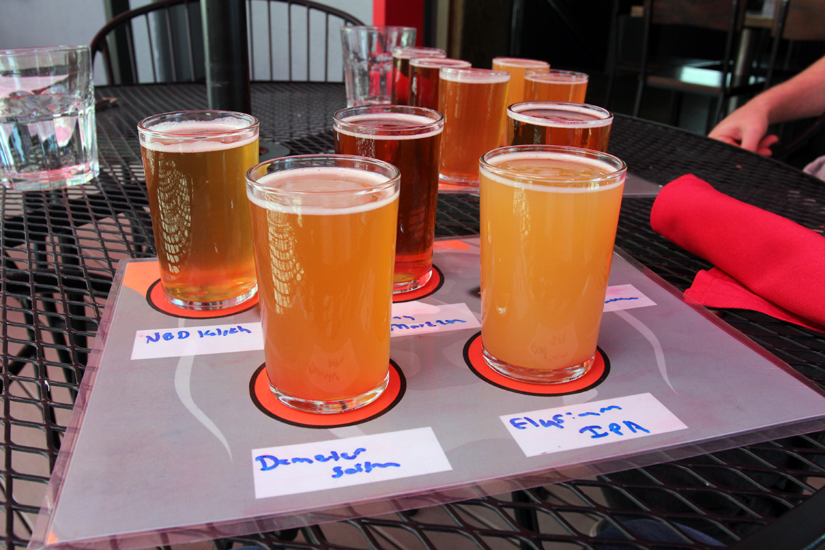 Beer Flight at Cerberus Brewing Co. in Colorado Springs