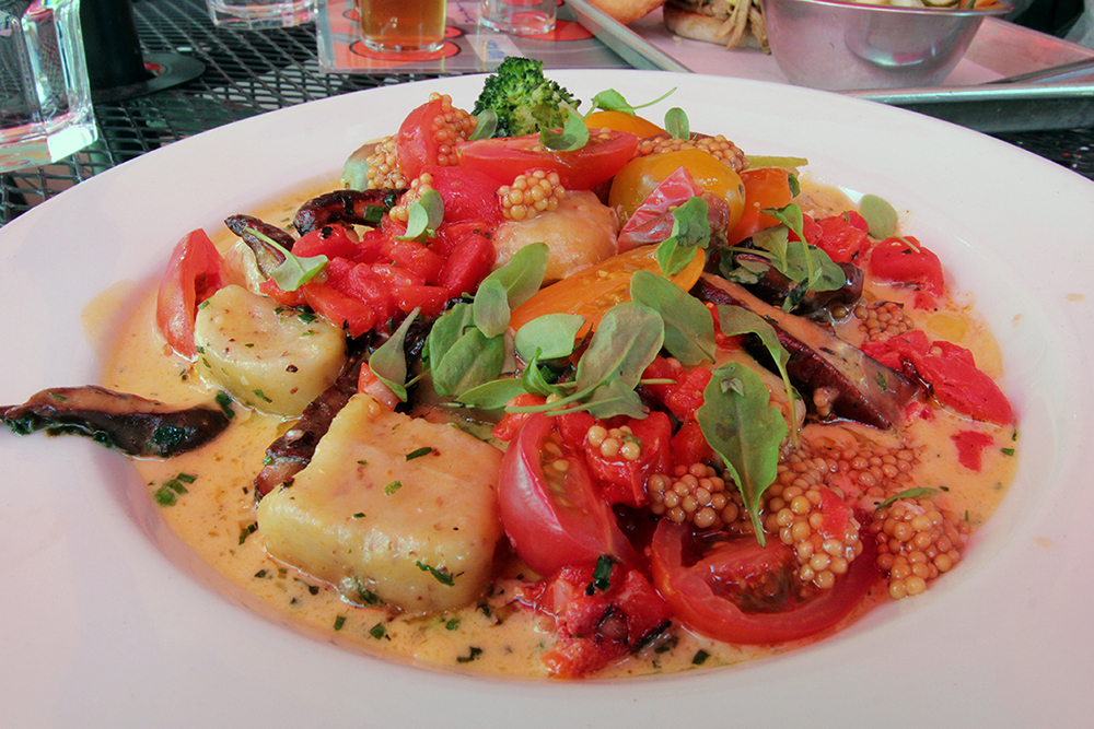 Beer Mustard Gnocchi at Cerberus Brewing in Colorado Springs