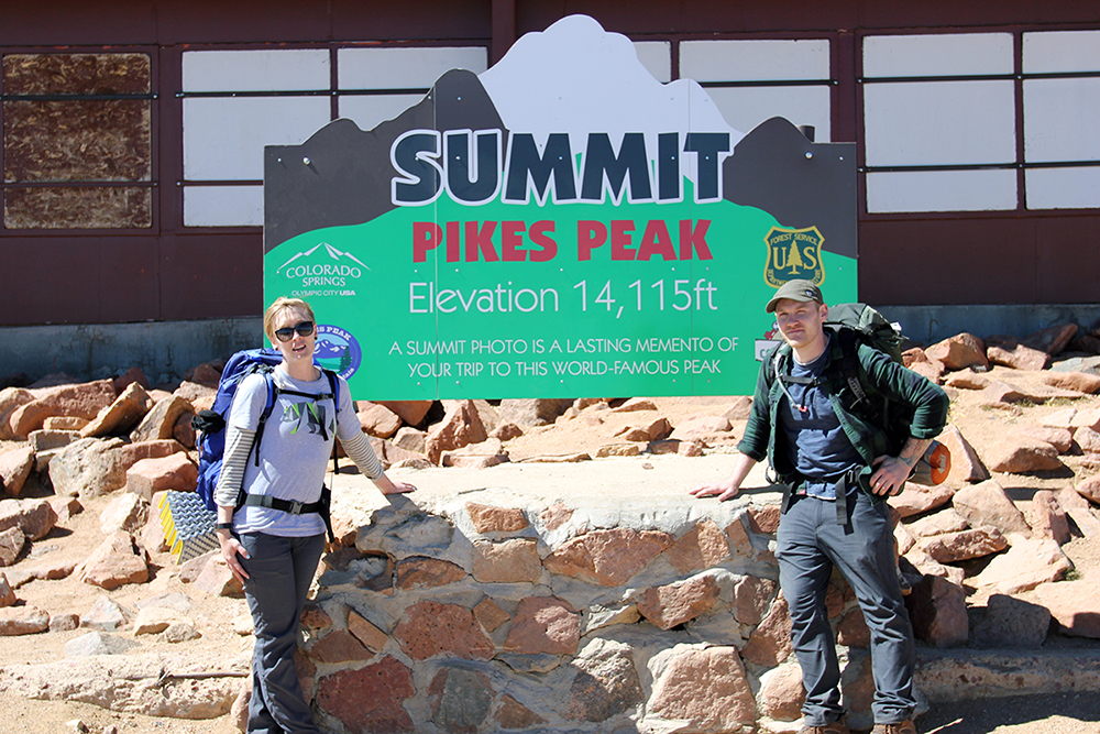 Pikes Peak Summit Tourist Sign