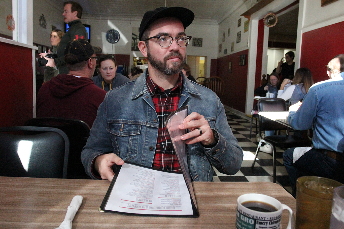 Luke at Weston Cafe for Breakfast