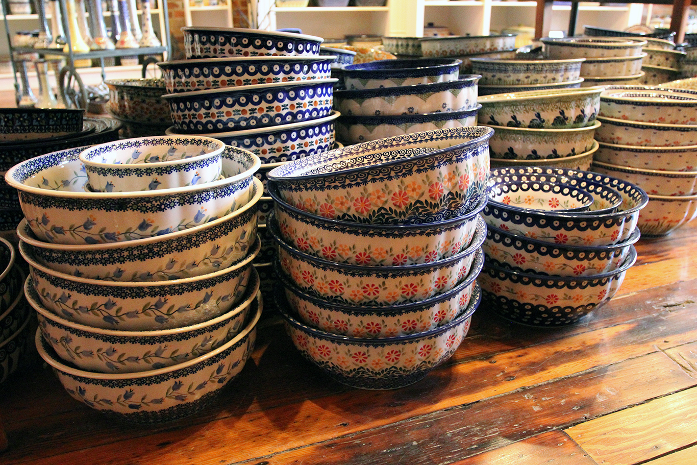 Polish Pottery Bowls at Renditions in Weston, MO