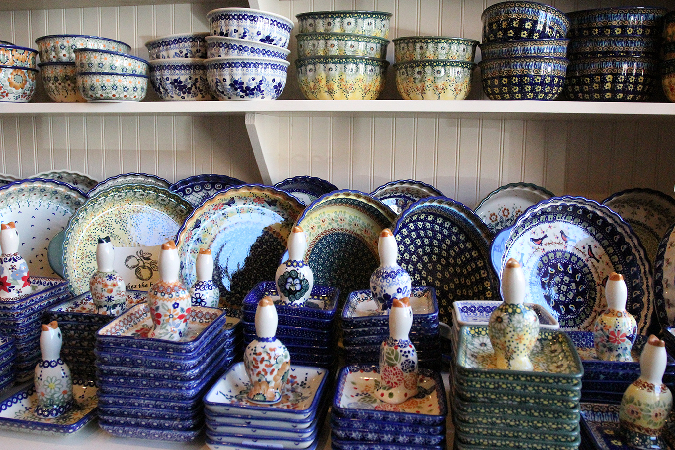 Polish Pottery Plates at Renditions in Weston, MO