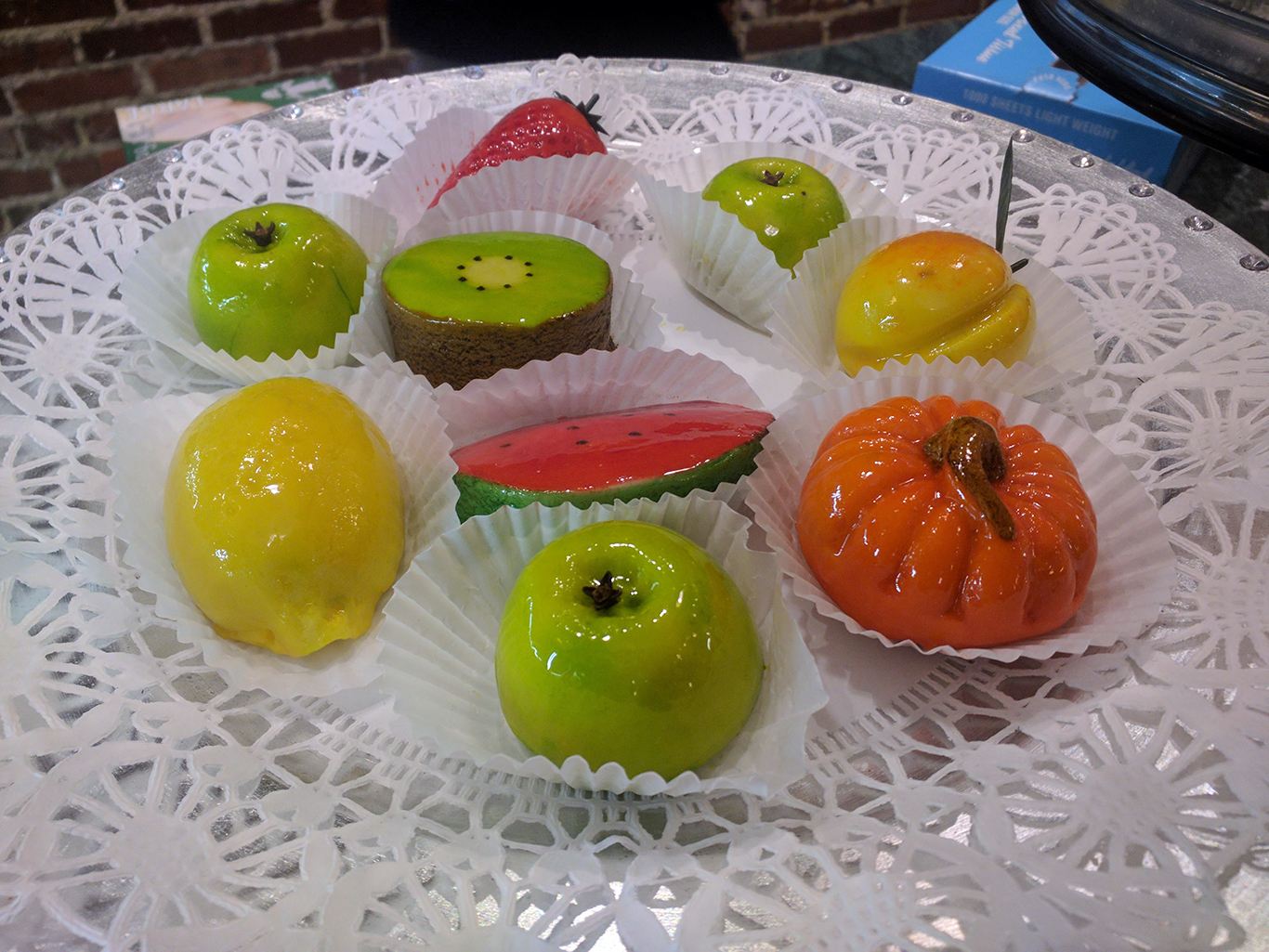 Candied Fruits at Modern Pastry Bakery in North Boston, Mass.