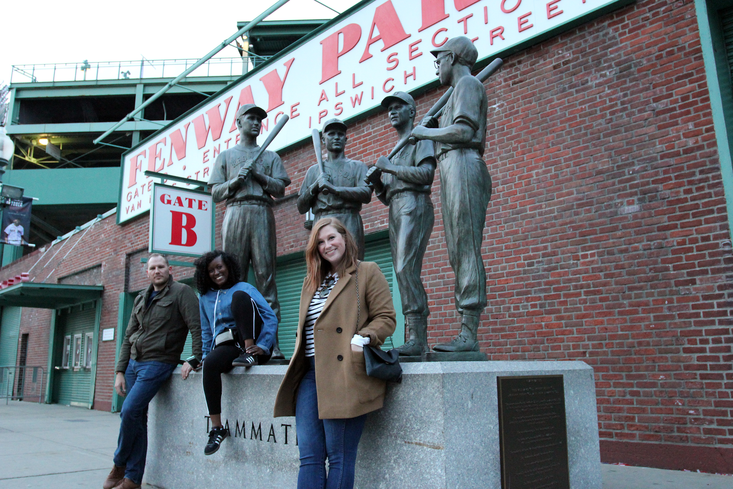 Dan, Keyaira & Lauren of VMLY&R at Fenway Park in Boston