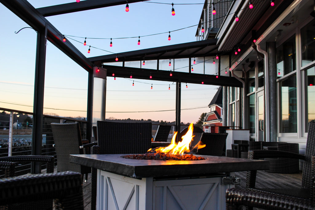 Fire Pit & Lighting at Boathouse Waterfront Hotel & Restaurant