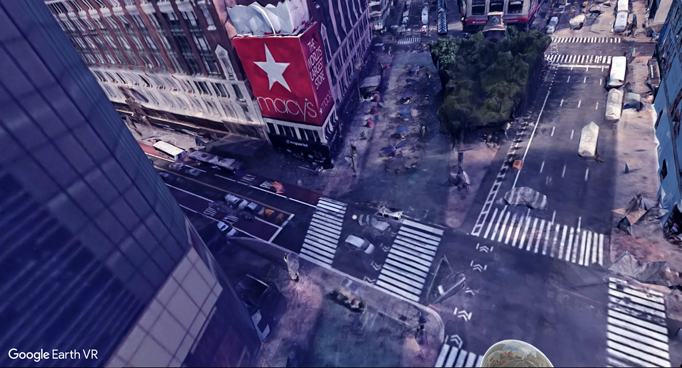 Dystopian New York City in Google Earth VR