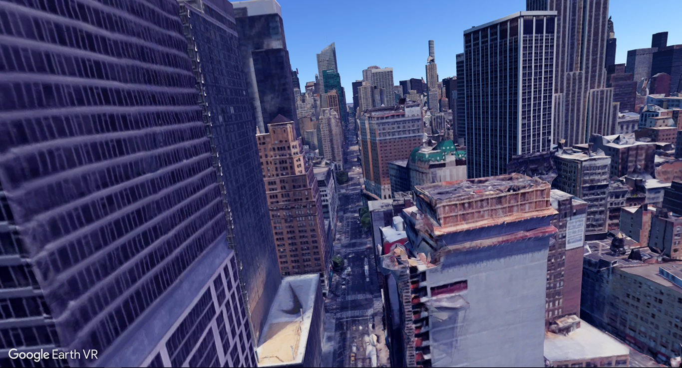 Dystopian New York City in Google Earth VR