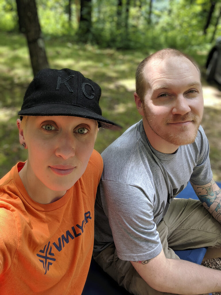 Brother & Sister Camping at White Rock Mountain, Arkansas