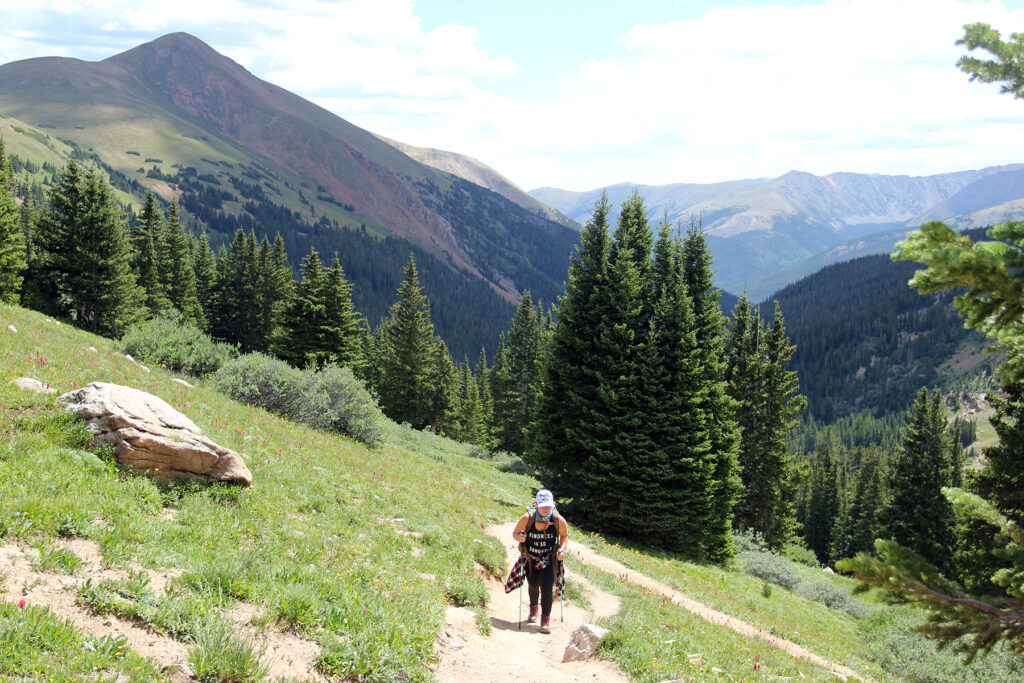 Lori Hiking Up Herman Gulch Trail