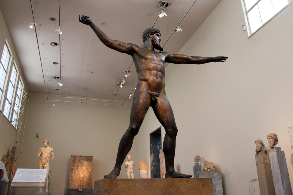 National Archaeological Museum Zeus or Poseidon Statue in Athens Greece