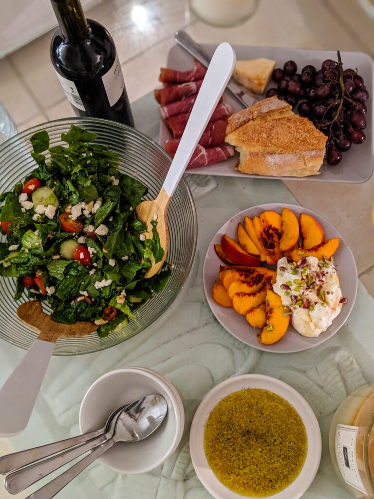 Homemade Greek Dinner in Santorini