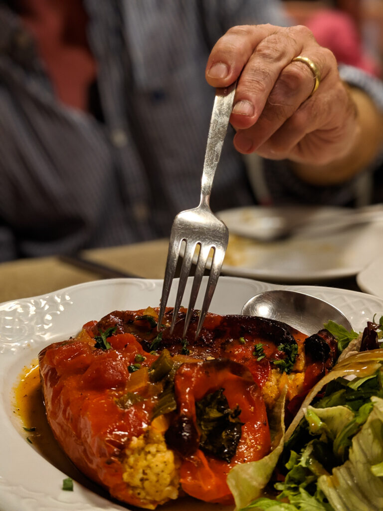 Roasted Red Peppers Nikolas Restaurant Santorini Greece