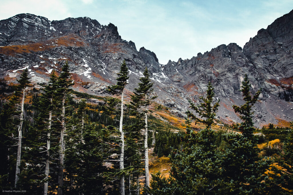 Autumn Foliage in Crestone Needles Mountain Range in Colorado