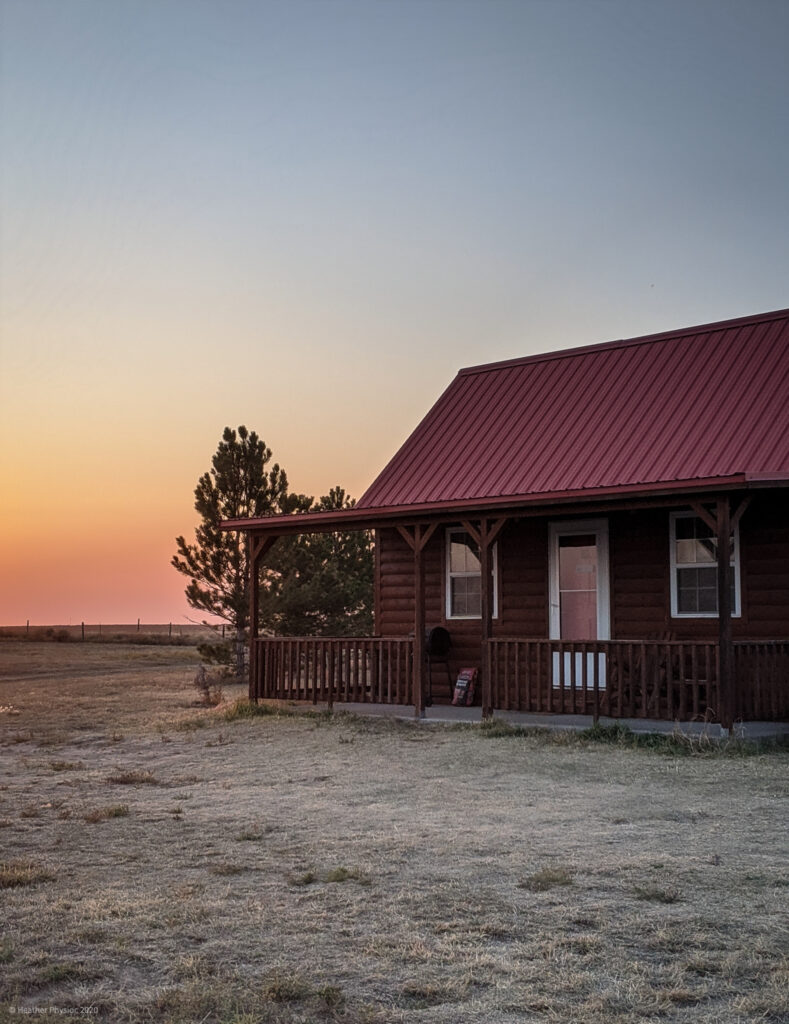 Sunset at a Farmhouse Cabin in Stratton, Colorado