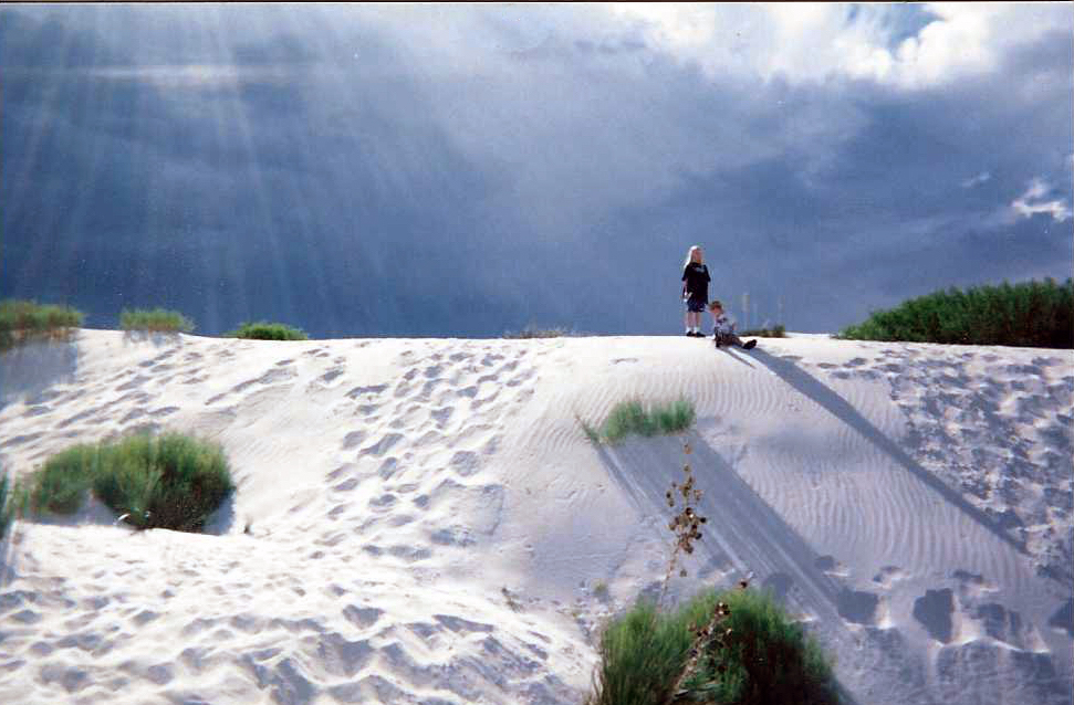 Heather & Cody Siblings at White Sands National Monument circa 1999