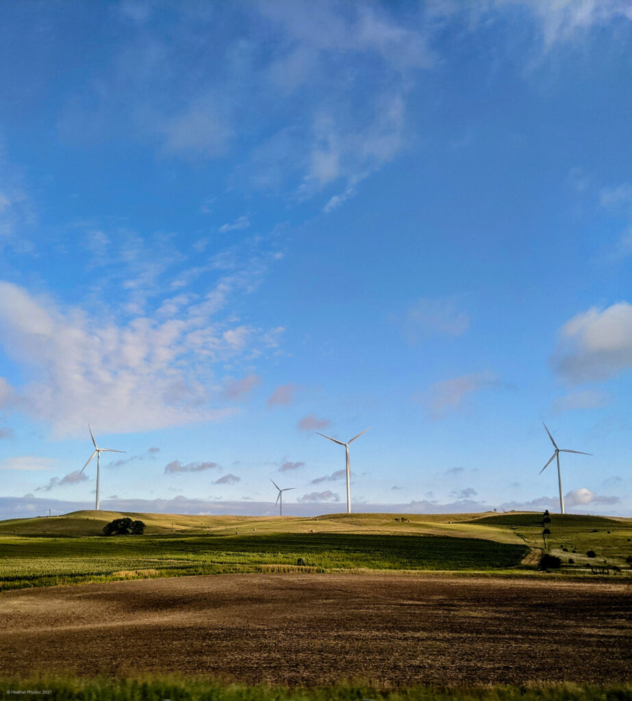 Windmills on the Kansas Prairie - 70 Highway to Colorado