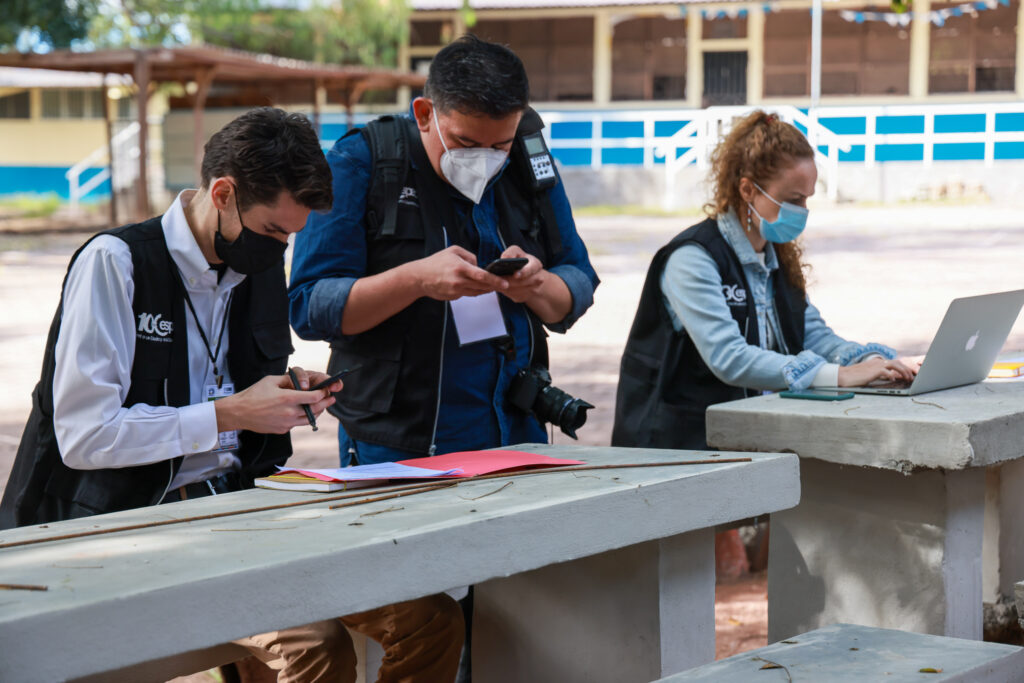 International Election Observers Reporting on Tegucigalpa, Honduras Polling Sites