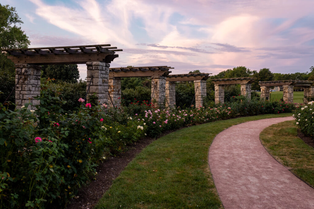 Rose Garden Path at Loose Park in Kansas City, MO