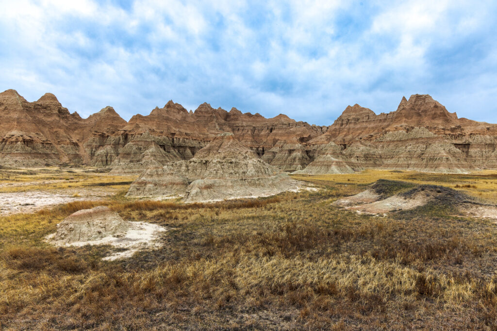 Windy, Cloudy Day at Badlands National Park in April 2022