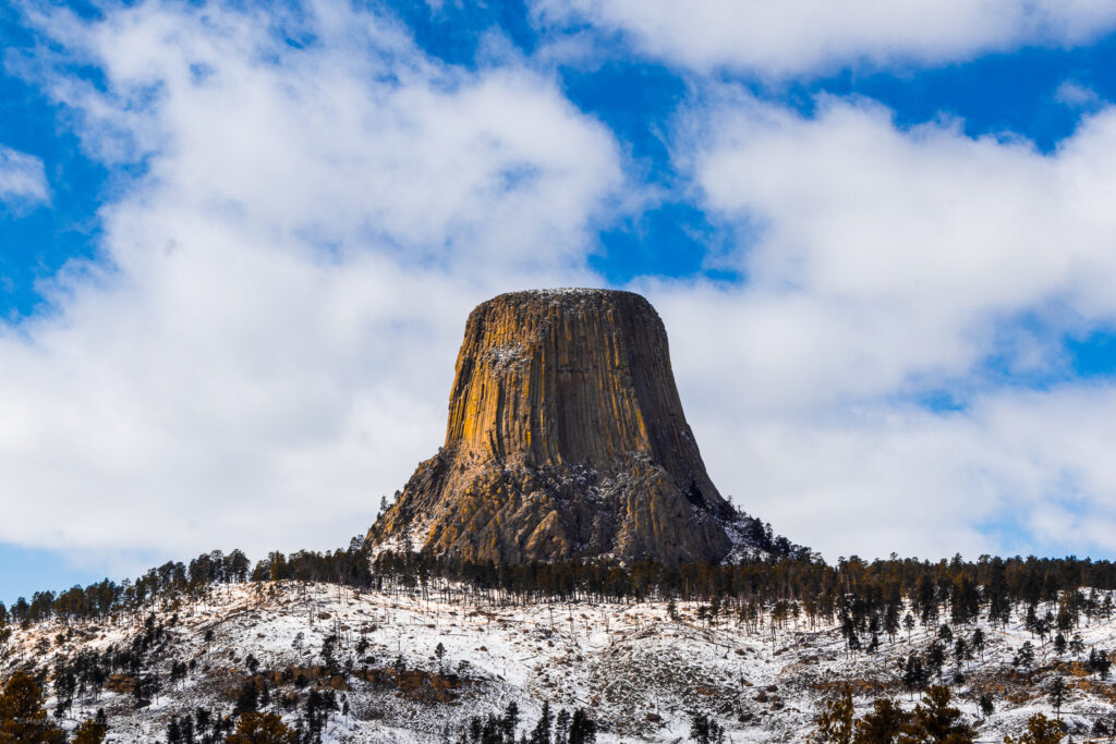 Devil's Tower Igneous Butte Monolith in Wyoming