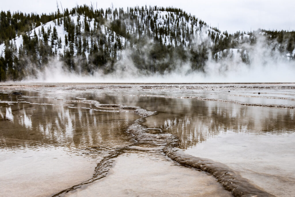 Midway Geyser Basin from the Boardwalk at Yellowstone National Park
