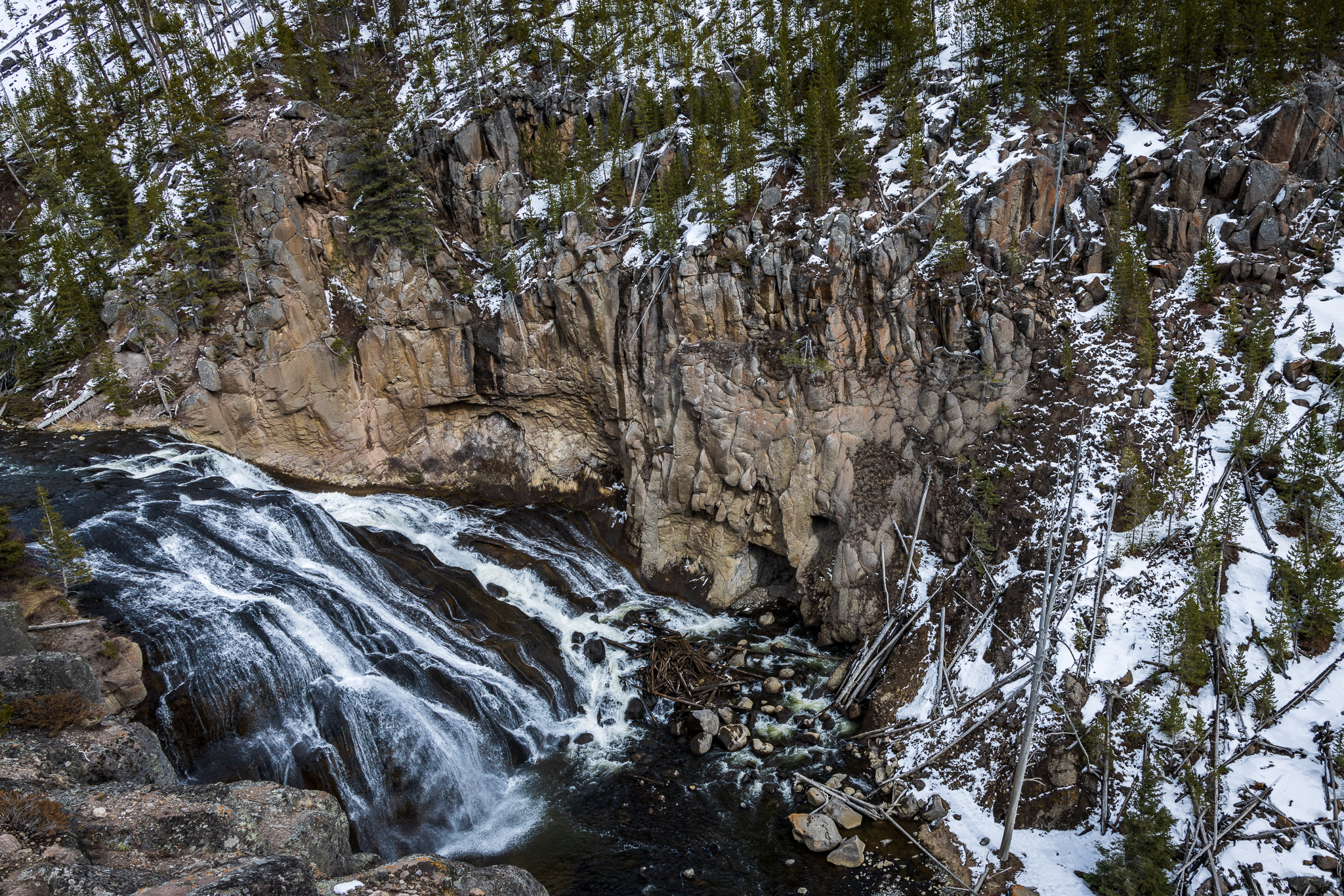 Upper Gibbons Falls at Yellowstone National Park