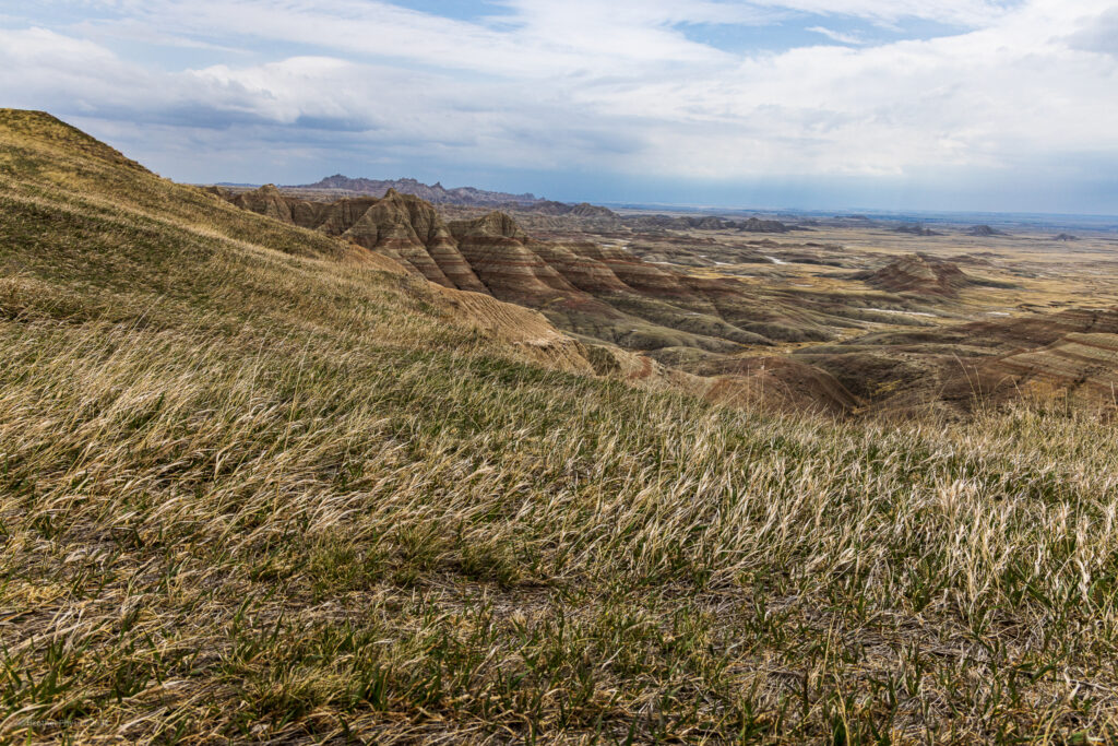 Windy Grasslands at Badlands National Park, Black Hills, South Dakota