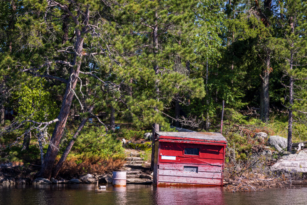 19th Century Fishing House in Rainy Lake at Voyageurs National Park