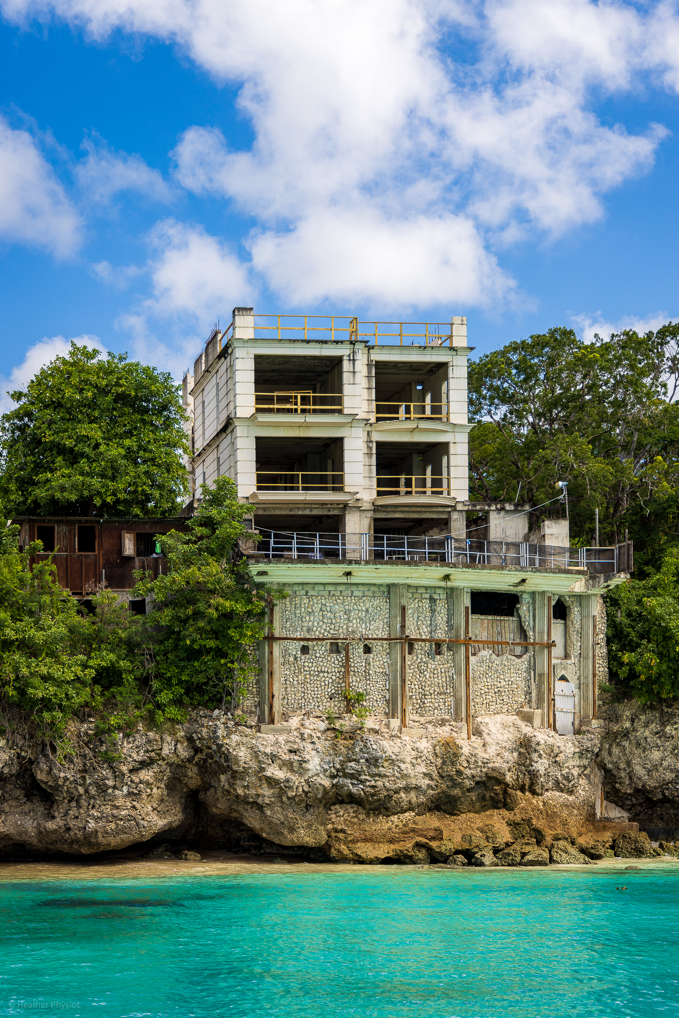 Historical building restoration at Batts Rock Beach in Barbados