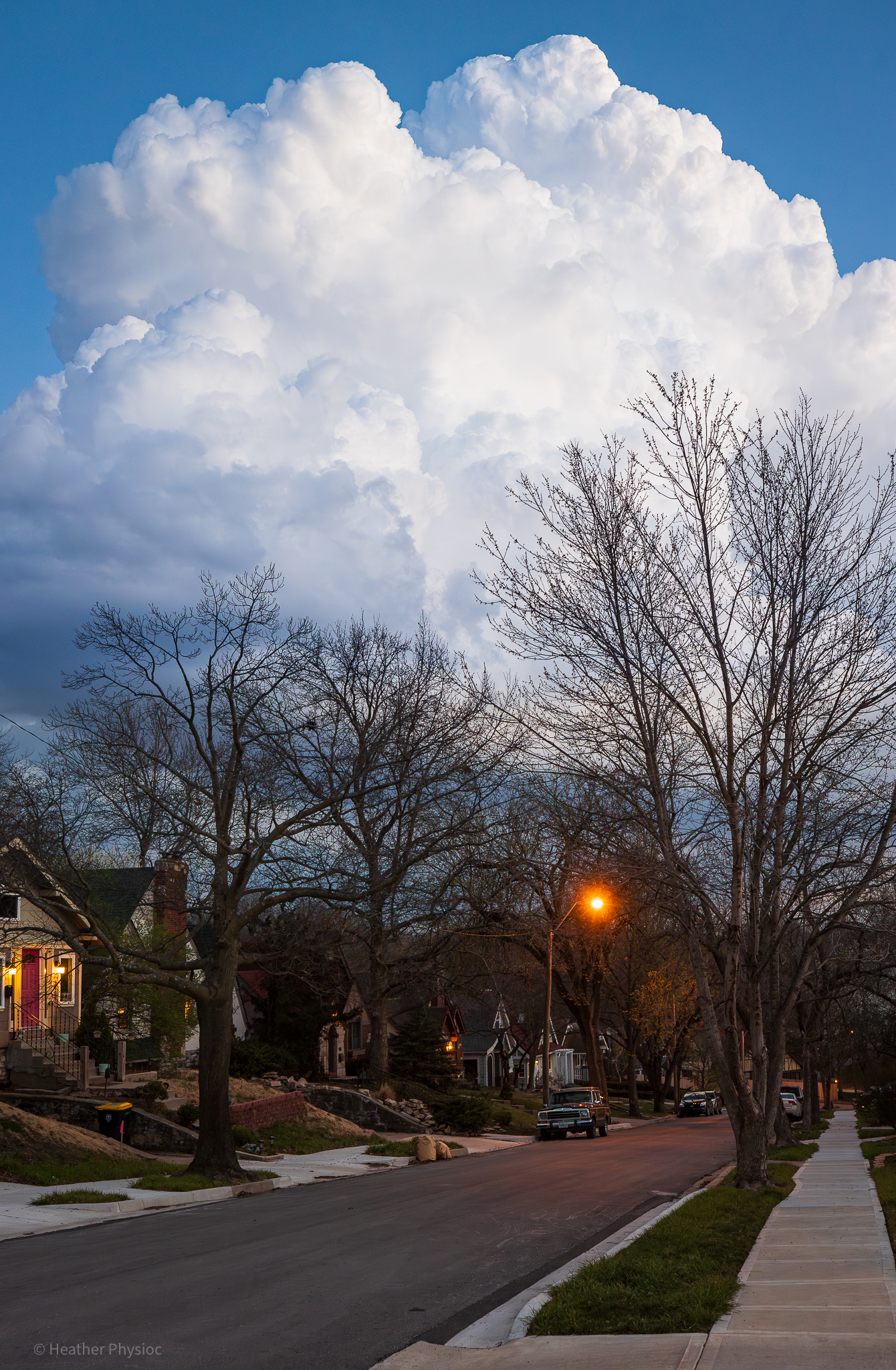 Moody Neighborhood Looming Clouds